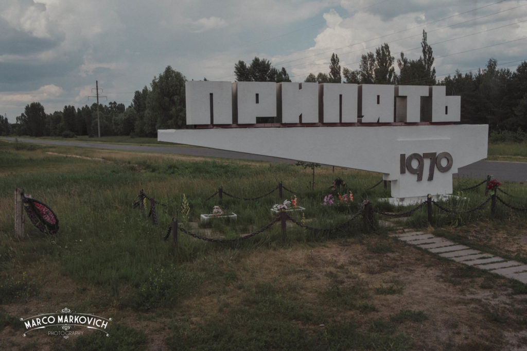 Entering the city Pripyat
